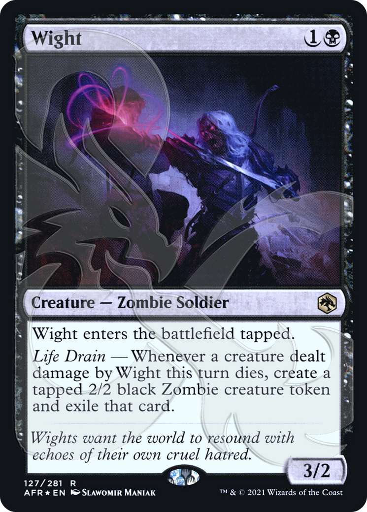 {R} Wight (Ampersand Promo) [Dungeons & Dragons: Adventures in the Forgotten Realms Promos][AMP AFR 127]