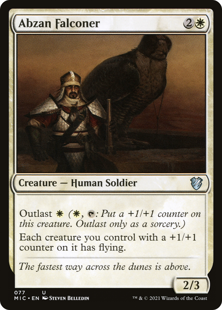 {C} Abzan Falconer [Innistrad: Midnight Hunt Commander][MIC 077]