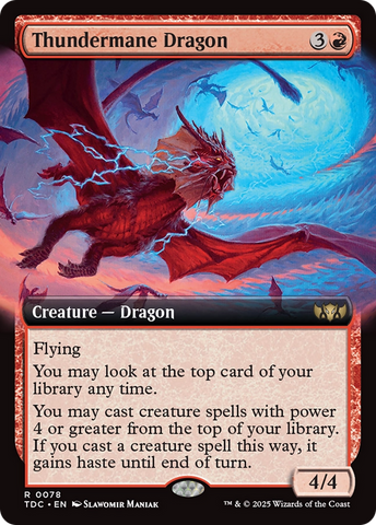 {R} Thundermane Dragon (Extended Art) [Tarkir: Dragonstorm Commander][TDC 078]