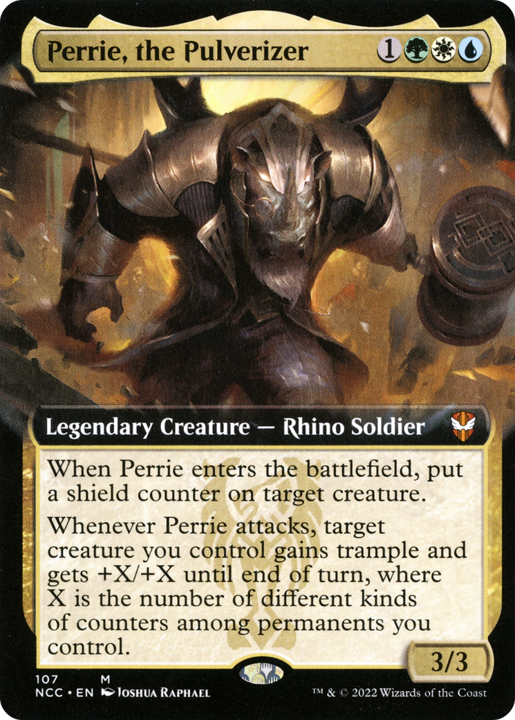 {R} Perrie, the Pulverizer (Extended Art) [Streets of New Capenna Commander][NCC 107]