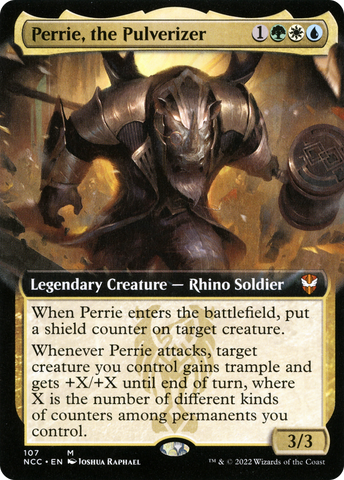 {R} Perrie, the Pulverizer (Extended Art) [Streets of New Capenna Commander][NCC 107]