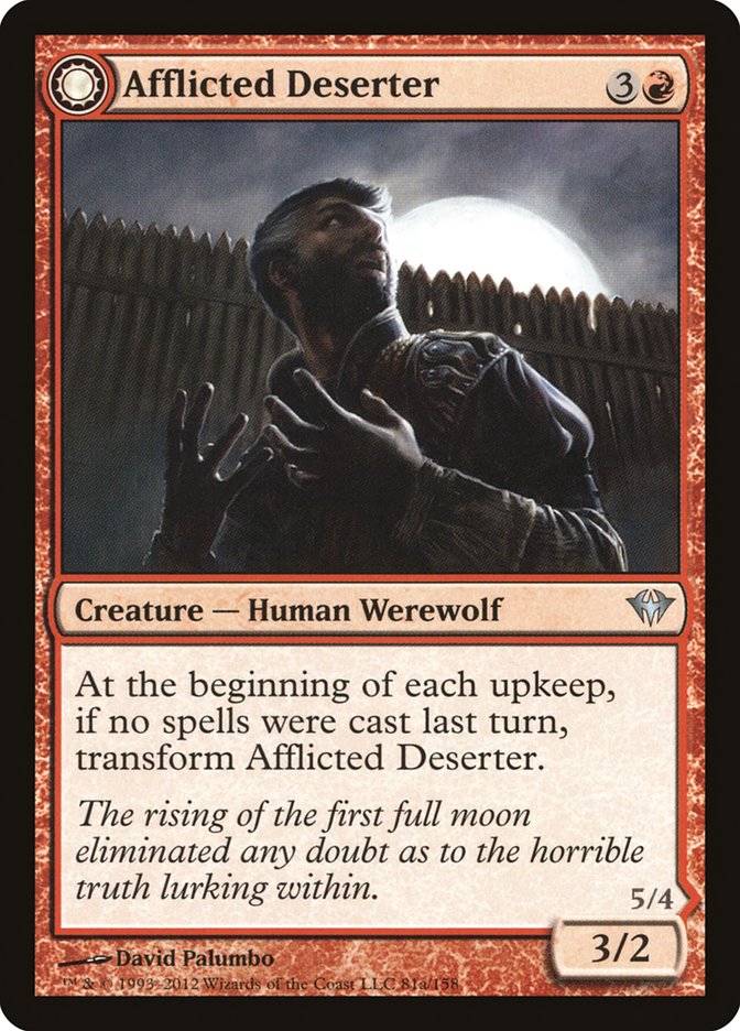 {C} Afflicted Deserter // Werewolf Ransacker [Dark Ascension][DKA 081]