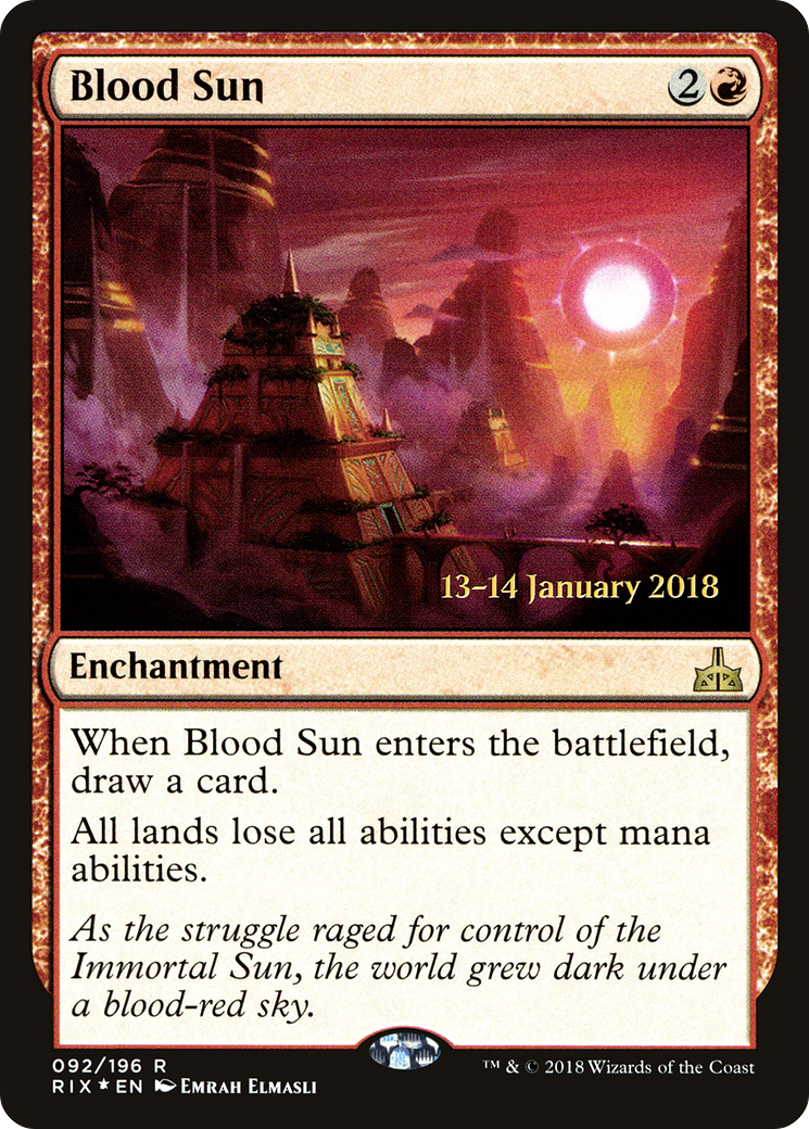 {R} Blood Sun [Rivals of Ixalan Prerelease Promos][PR RIX 092]