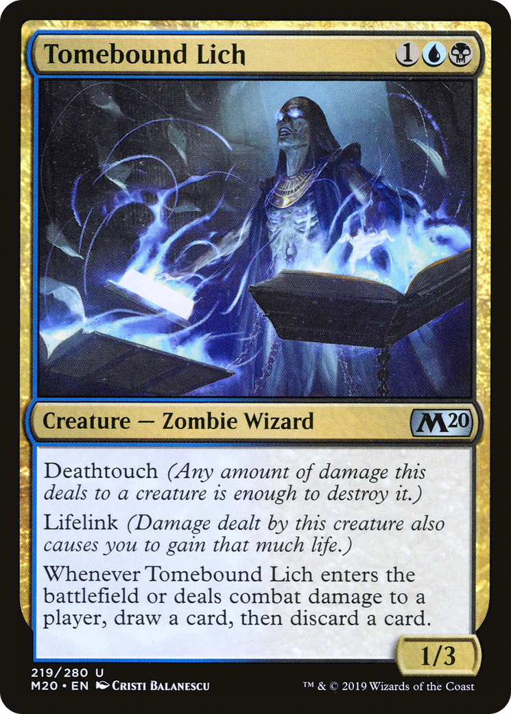{C} Tomebound Lich [Core Set 2020][M20 219]