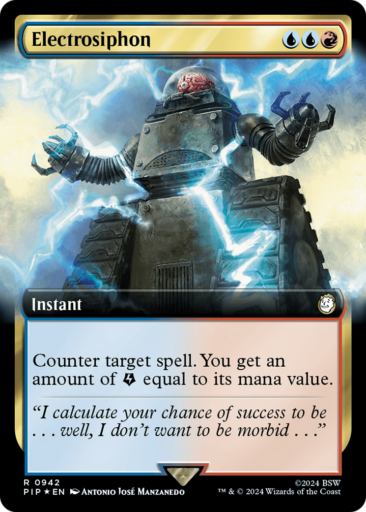 {R} Electrosiphon (Extended Art) (Surge Foil) [Fallout][PIP 942]