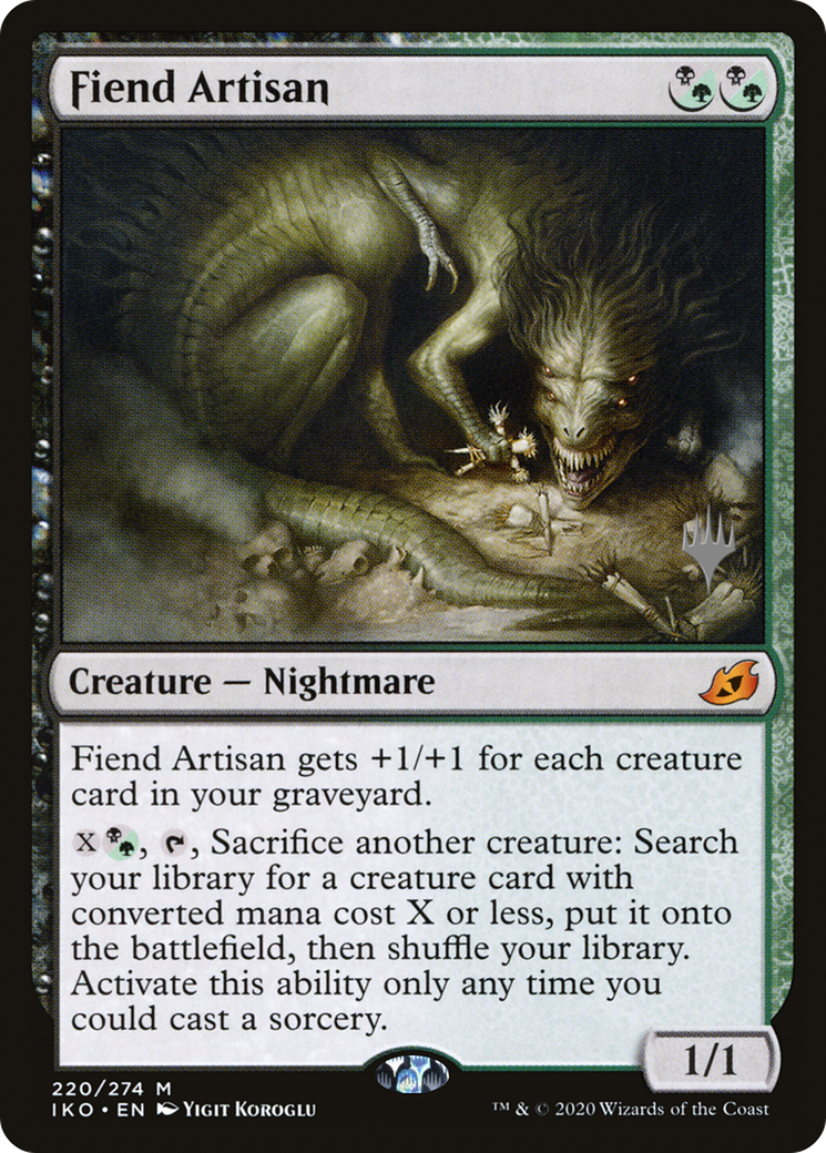 {R} Fiend Artisan (Promo Pack) [Ikoria: Lair of Behemoths Promos][PP IKO 220]