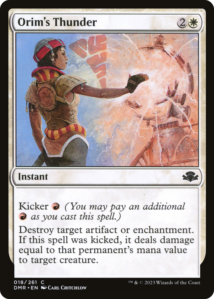 {C} Orim's Thunder [Dominaria Remastered][DMR 018]