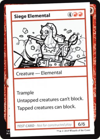 {R} Siege Elemental (2021 Edition) [Mystery Booster Playtest Cards][CMB1 064]