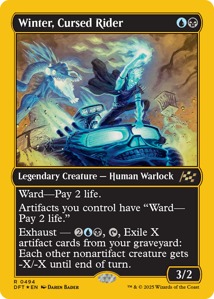 {@R} Winter, Cursed Rider (First-Place Foil) [Aetherdrift][DFT 494]