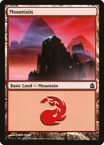 {B}[CMD 312] Mountain (312) [Commander 2011]