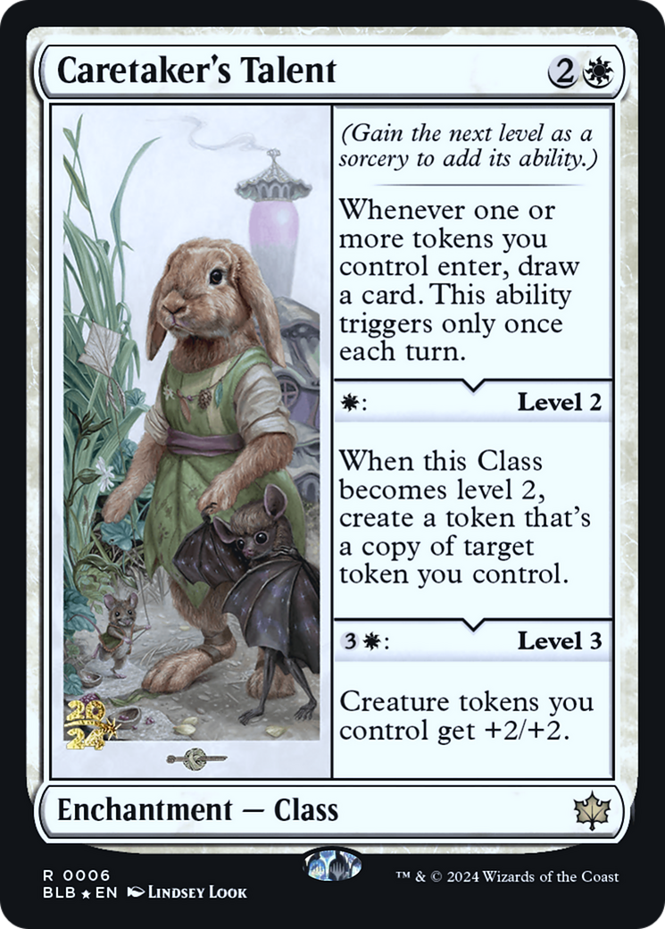 {@R} Caretaker's Talent [Bloomburrow Prerelease Promos][PR BLB 006]