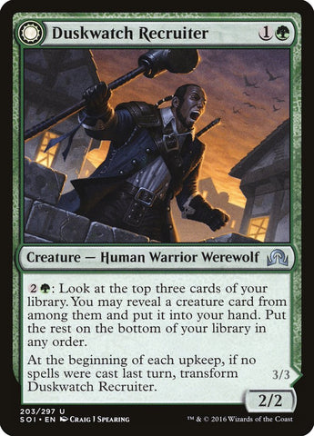 {C} Duskwatch Recruiter // Krallenhorde Howler [Shadows over Innistrad][SOI 203]