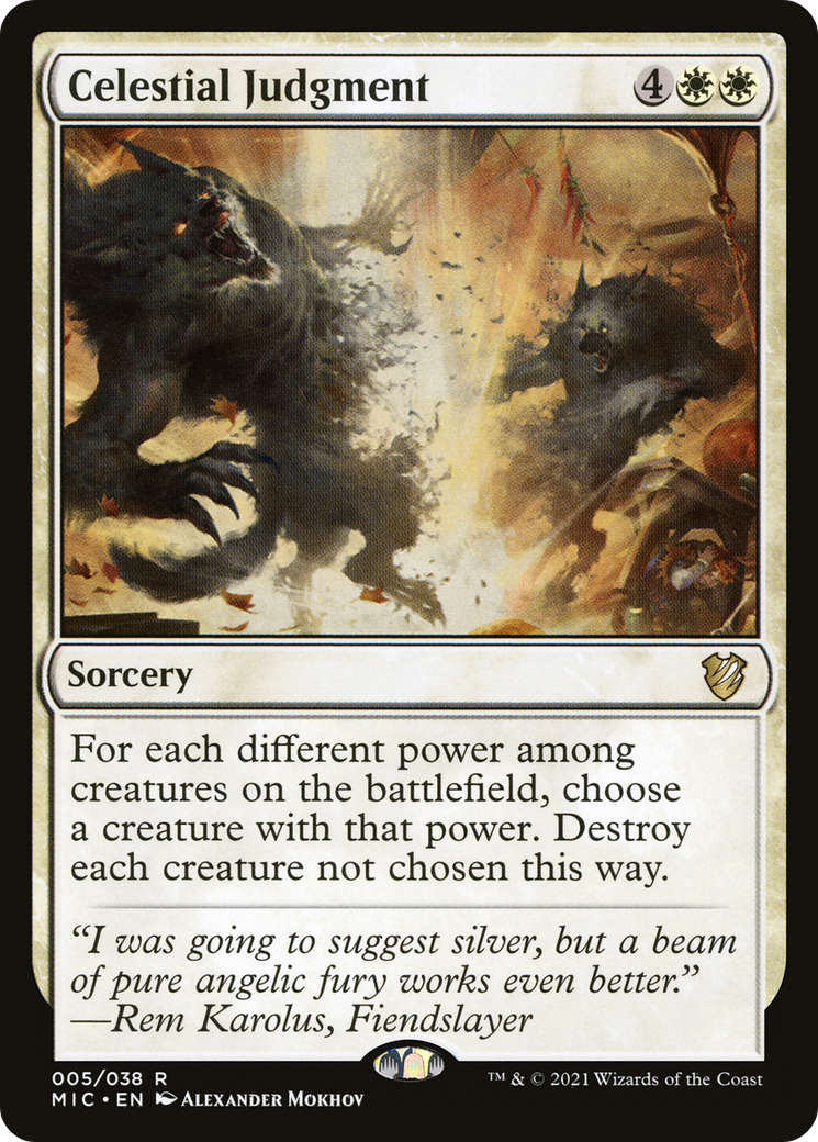 {R} Celestial Judgment [Innistrad: Midnight Hunt Commander][MIC 005]