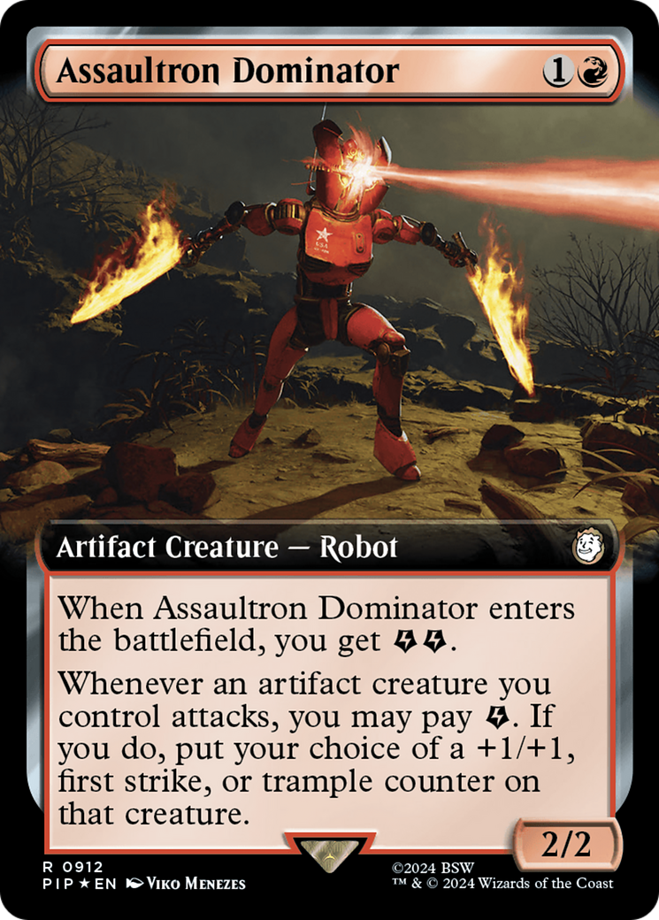 {R} Assaultron Dominator (Extended Art) (Surge Foil) [Fallout][PIP 912]