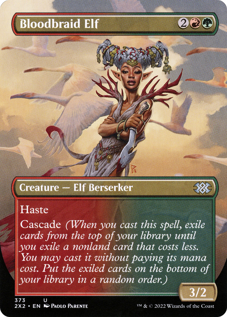{C} Bloodbraid Elf (Borderless Alternate Art) [Double Masters 2022][2X2 373]
