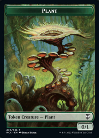 {T} Plant // Treasure (015) Double-sided Token [Streets of New Capenna Commander Tokens][TNCC 027]