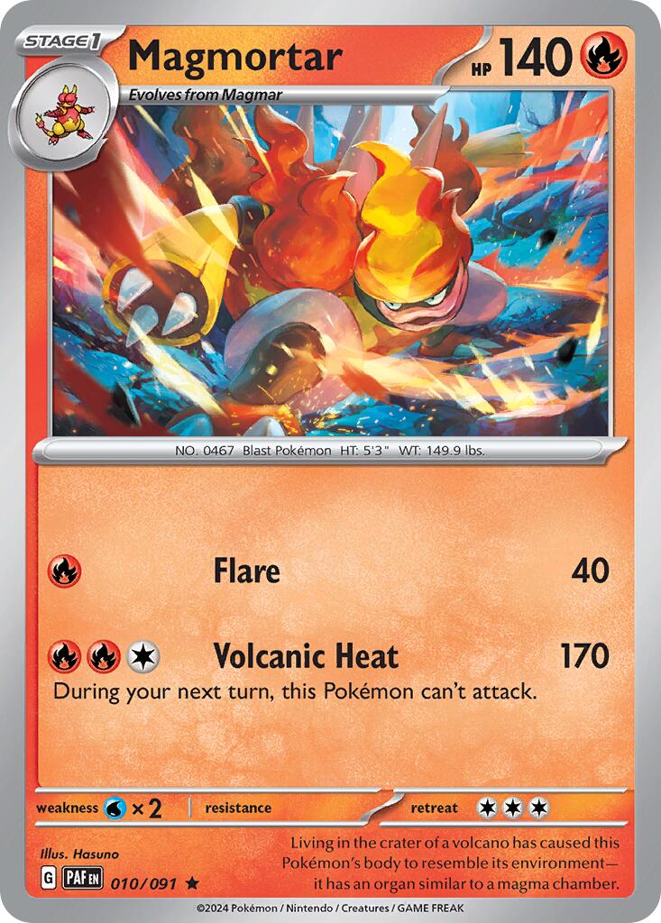 [PKM] Magmortar (010/091) (Theme Deck Exclusive) [Scarlet & Violet: Paldean Fates]