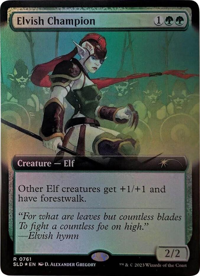 {R} Elvish Champion (Extended Art) [Secret Lair Drop Series][SLD 761]