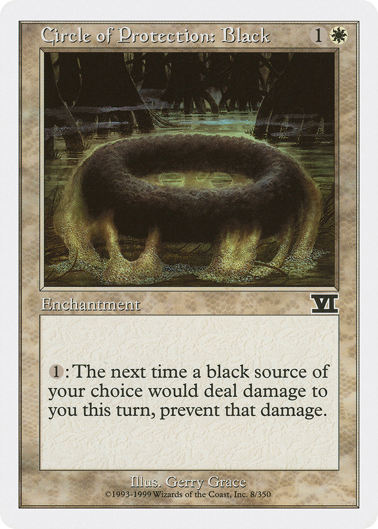 {C} Circle of Protection: Black [Classic Sixth Edition][6ED 008]
