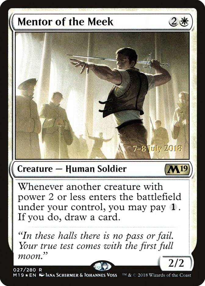 {R} Mentor of the Meek [Core Set 2019 Prerelease Promos][PR M19 027]