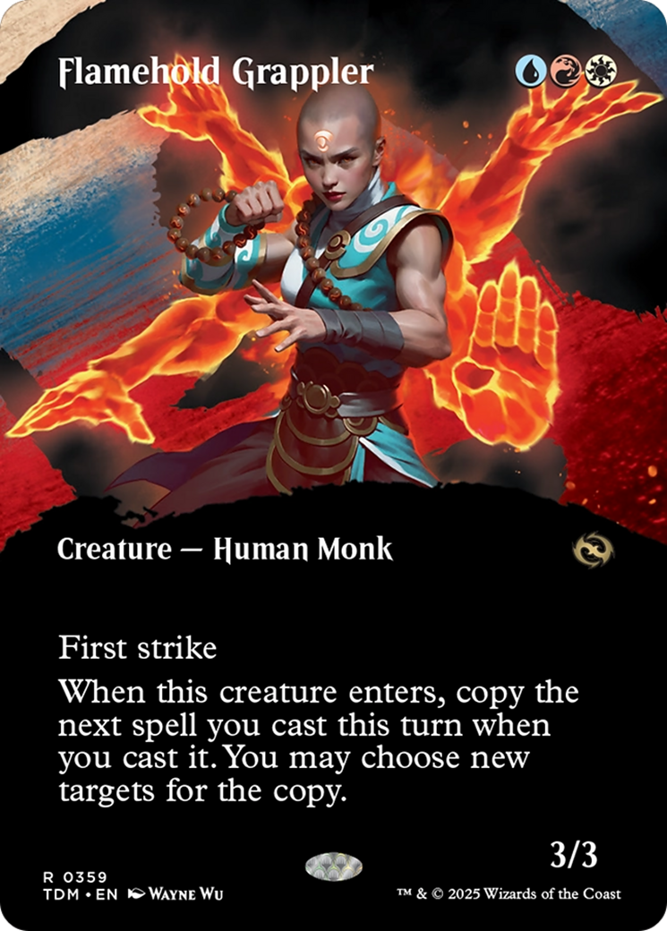 {@R} Flamehold Grappler (Borderless) [Tarkir: Dragonstorm][TDM 359]