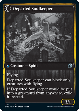 {C} Devoted Grafkeeper // Departed Soulkeeper [Innistrad: Double Feature][DBL 218]