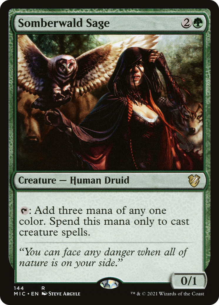 {R} Somberwald Sage [Innistrad: Midnight Hunt Commander][MIC 144]