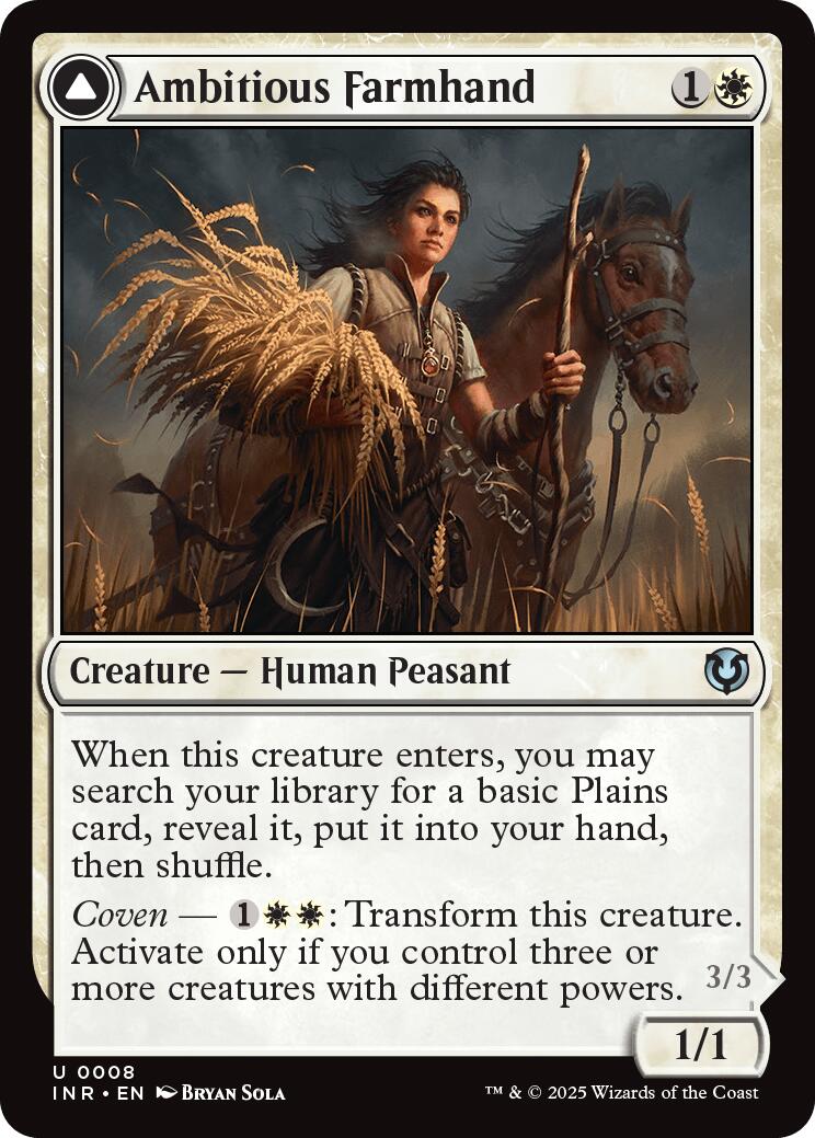 {C} Ambitious Farmhand // Seasoned Cathar [Innistrad Remastered][INR 008]