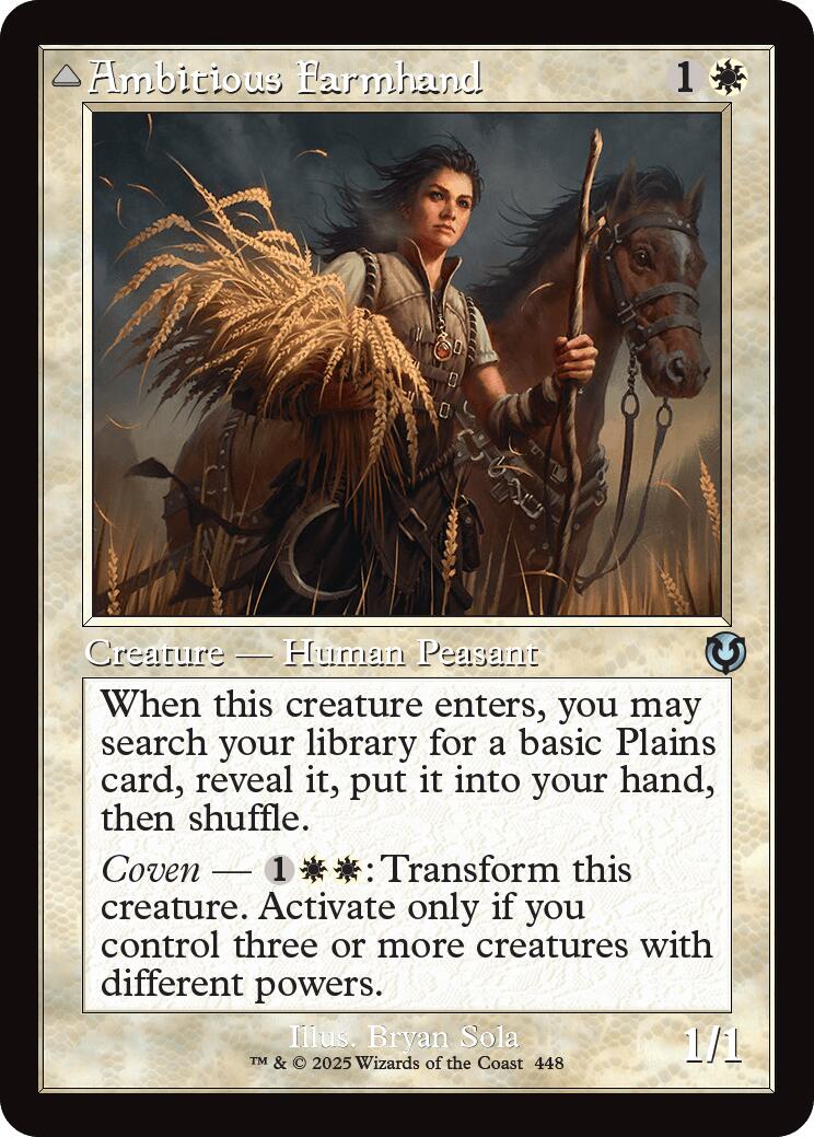{C} Ambitious Farmhand // Seasoned Cathar (Retro Frame) [Innistrad Remastered][INR 448]