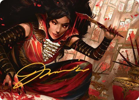 {A} Blood Artist Art Card (Gold-Stamped Signature) [Innistrad Remastered Art Series][GS AINR 022]