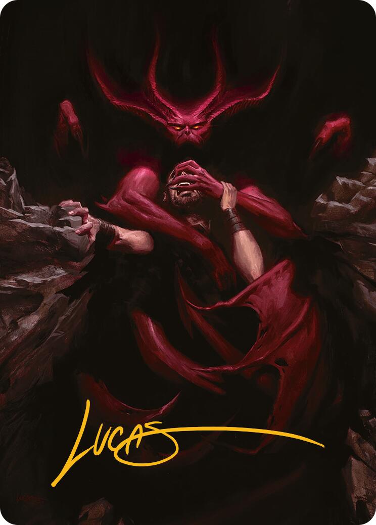 {A} Infernal Grasp Art Card (Gold-Stamped Signature) [Innistrad Remastered Art Series][GS AINR 010]