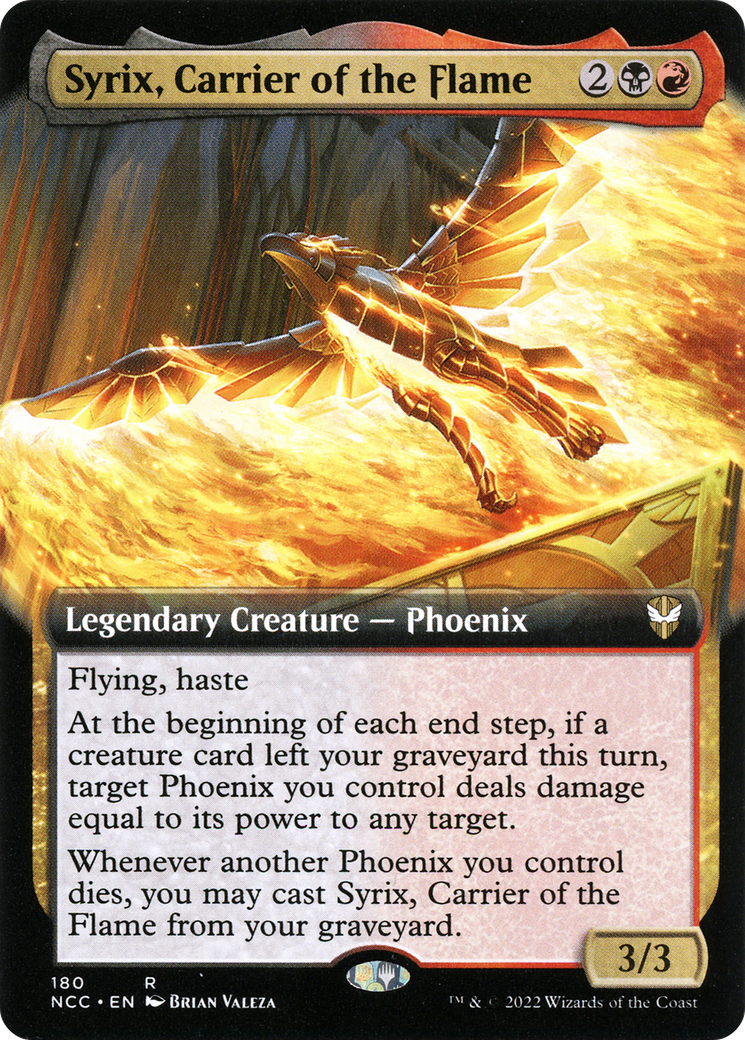 {R} Syrix, Carrier of the Flame (Extended Art) [Streets of New Capenna Commander][NCC 180]