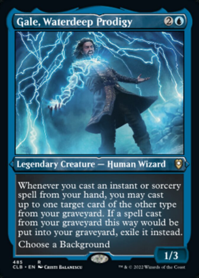 {R} Gale, Waterdeep Prodigy (Foil Etched) [Commander Legends: Battle for Baldur's Gate][CLB 485]
