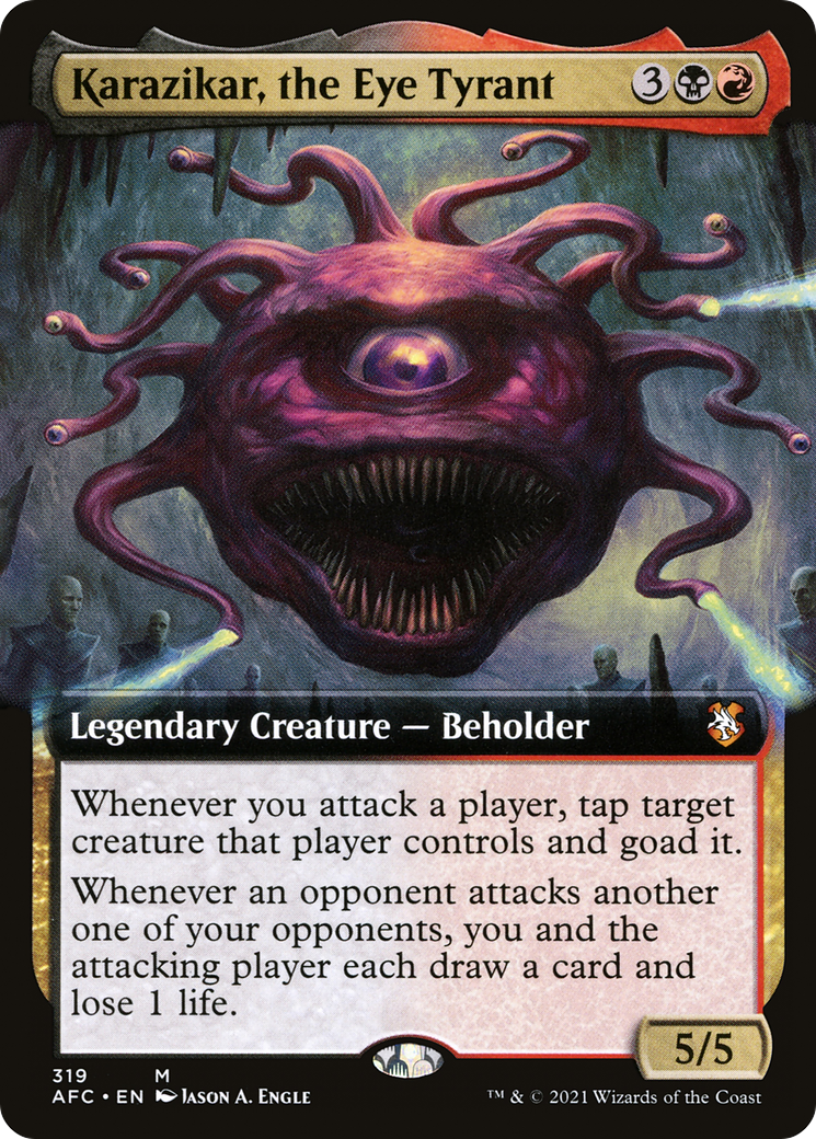 {R} Karazikar, the Eye Tyrant (Extended Art) [Dungeons & Dragons: Adventures in the Forgotten Realms Commander][AFC 319]