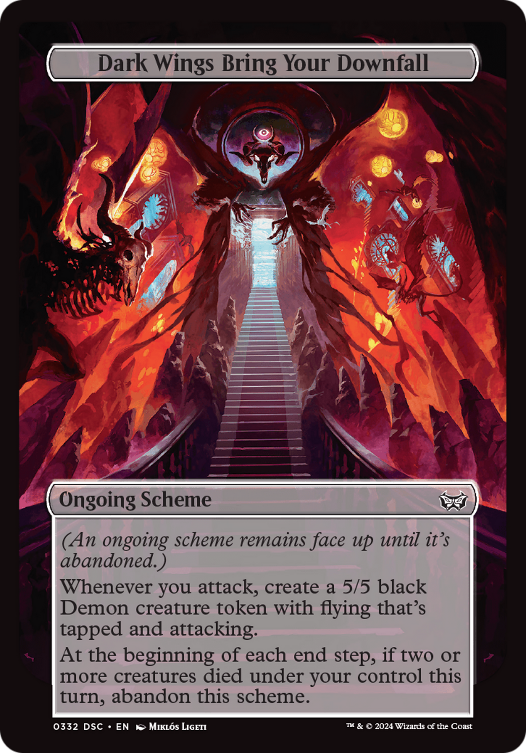 {C} Dark Wings Bring Your Downfall (Full Art) [Duskmourn: House of Horror Commander][DSC 332]