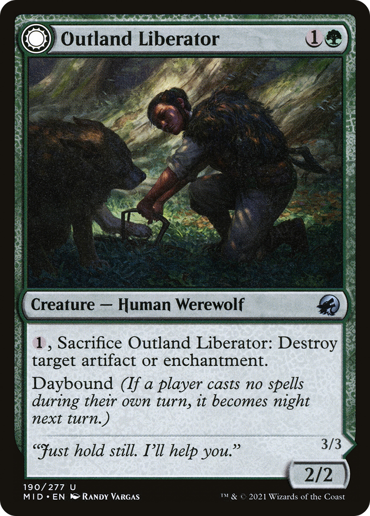 {C} Outland Liberator // Frenzied Trapbreaker [Innistrad: Midnight Hunt][MID 190]