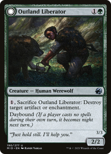 {C} Outland Liberator // Frenzied Trapbreaker [Innistrad: Midnight Hunt][MID 190]