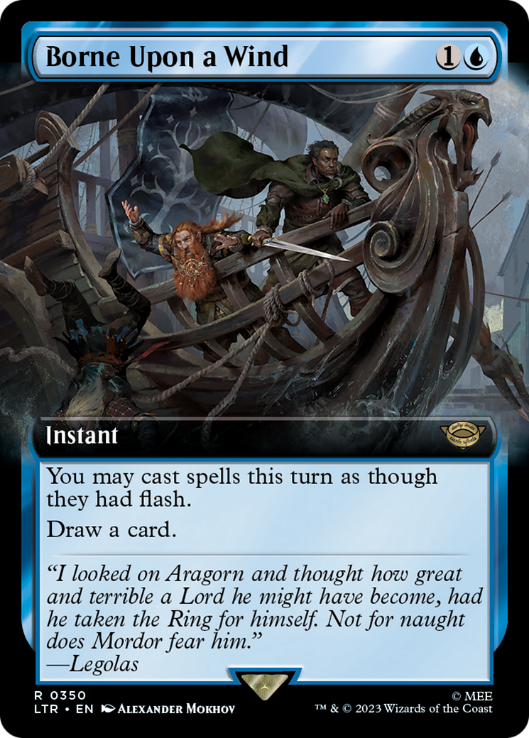{R} Borne Upon a Wind (Extended Art) [The Lord of the Rings: Tales of Middle-Earth][LTR 350]