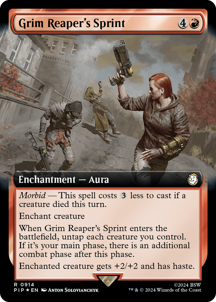 {R} Grim Reaper's Sprint (Extended Art) (Surge Foil) [Fallout][PIP 914]