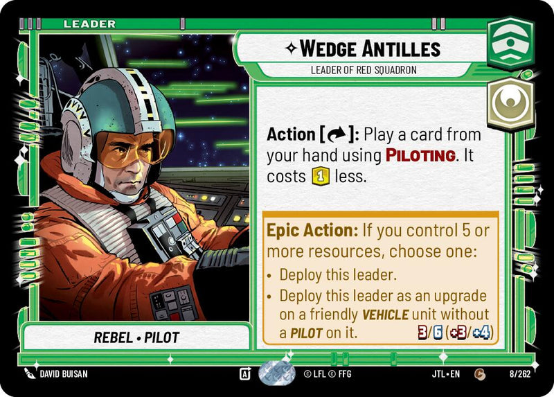 {SW-LD}Wedge Antilles - Leader of Red Squadron (008/257) [Jump to Lightspeed]