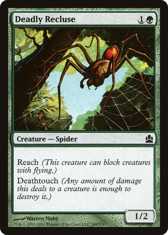 {C} Deadly Recluse [Commander 2011][CMD 149]