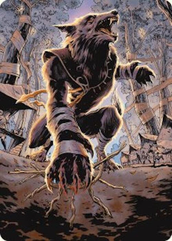 {A} Arlinn, Embraced by the Moon Art Card [Innistrad Remastered Art Series][AINR 020]