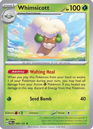 [PKM] Whimsicott (008/131) [Scarlet & Violet: Prismatic Evolutions]