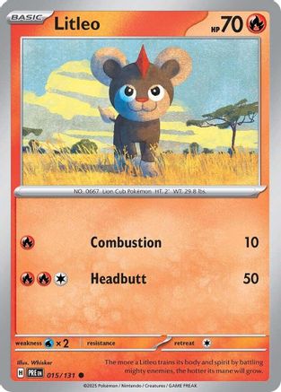 [PKM] Litleo (015/131) [Scarlet & Violet: Prismatic Evolutions]