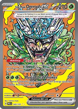 [PKM] Teal Mask Ogerpon ex (145/131) [Scarlet & Violet: Prismatic Evolutions]