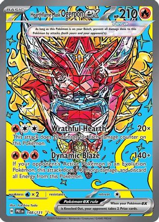 [PKM] Hearthflame Mask Ogerpon ex (148/131) [Scarlet & Violet: Prismatic Evolutions]