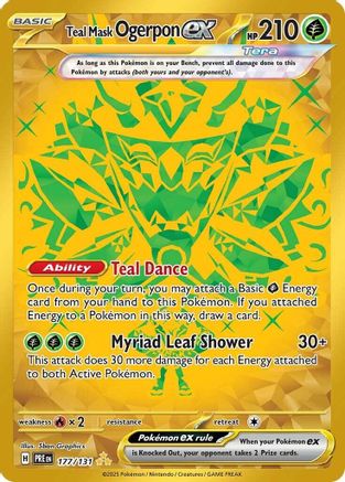 [PKM] Teal Mask Ogerpon ex (177/131) [Scarlet & Violet: Prismatic Evolutions]