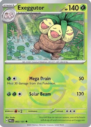 [PKM] Exeggutor (002/131) (Poke Ball Pattern) [Scarlet & Violet: Prismatic Evolutions]
