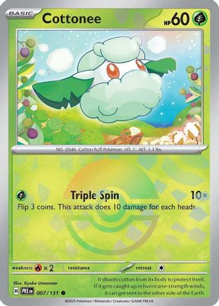 [PKM] Cottonee (007/131) (Poke Ball Pattern) [Scarlet & Violet: Prismatic Evolutions]