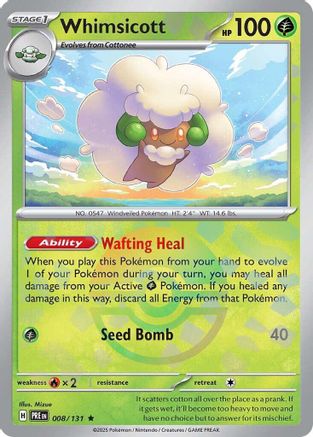 [PKM] Whimsicott (008/131) (Poke Ball Pattern) [Scarlet & Violet: Prismatic Evolutions]